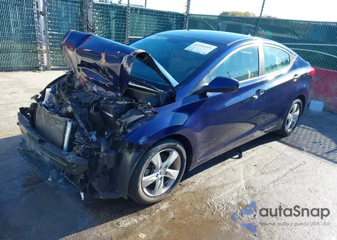 2013 Hyundai Elantra Gls z USA, uszkodzony, nr VIN 5NPDH4AE9DH307915